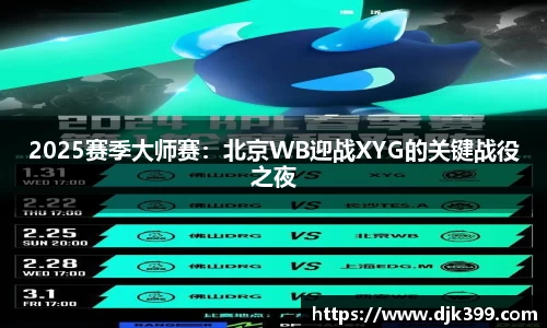 2025赛季大师赛：北京WB迎战XYG的关键战役之夜